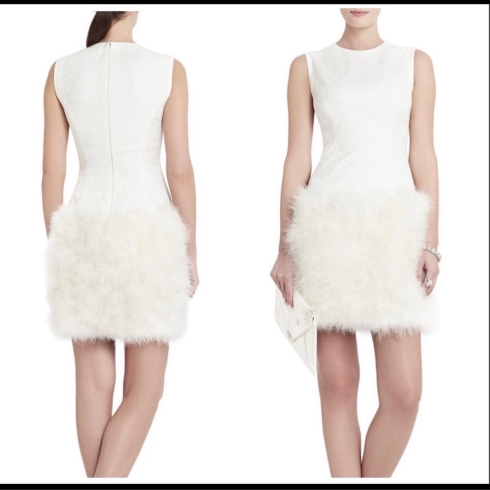 White feathers dress - BCBG